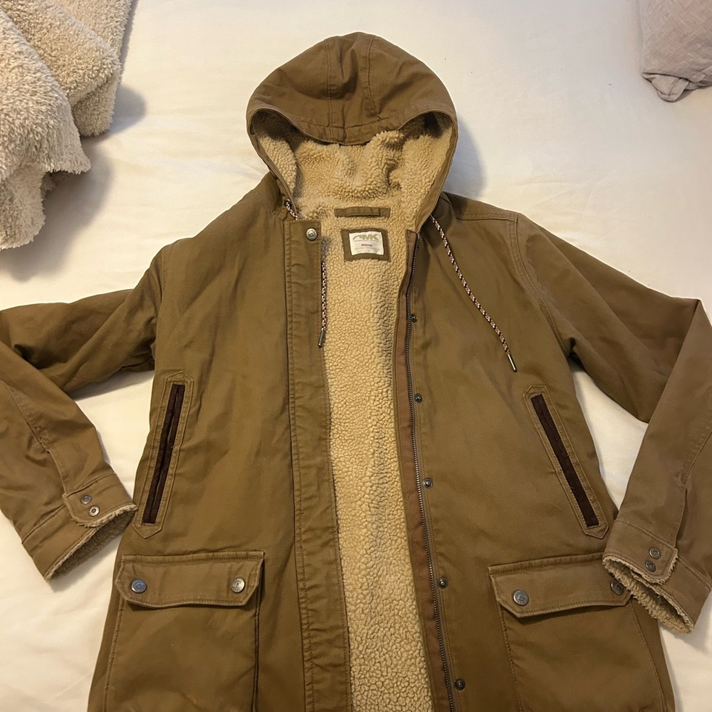 Cozy Tan Hooded Jacket
